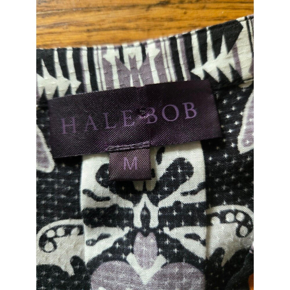 Hale Bob Paisley Print Long Sleeve V-Neck Lightweight Blouse Classy Size Medium - Picture 5 of 7